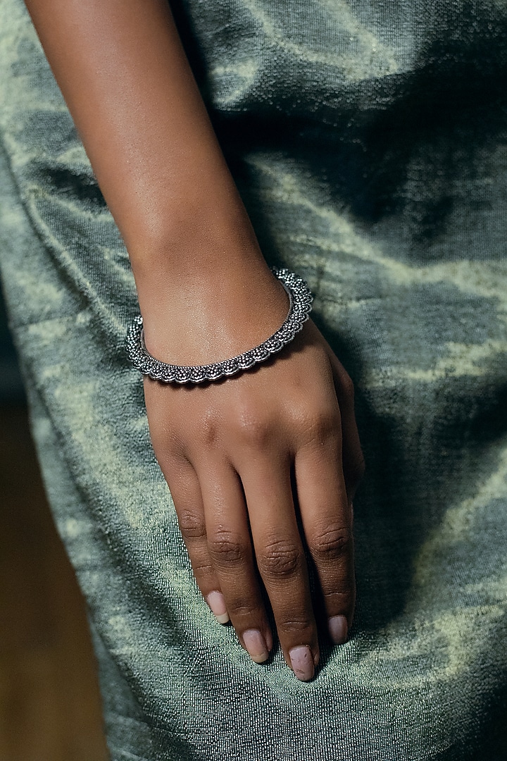 Black Rhodium Finish Bangle by Zariin at Pernia's Pop Up Shop