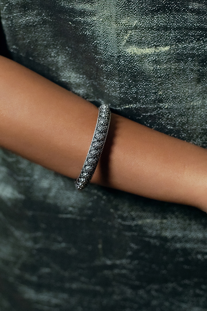 Black Rhodium Finish Bangle by Zariin at Pernia's Pop Up Shop