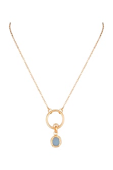 22Kt Gold Plated Blue Topaz Necklace Design by Zariin at Pernia's Pop ...