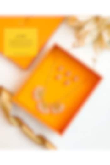 Gold Plated Necklace & Kurta Buttons Gift Box by Zariin at Pernia's Pop Up Shop