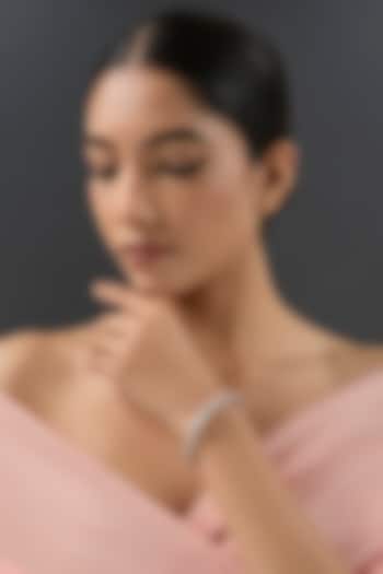 White Finish Diamond Kada by Zevar By Geeta at Pernia's Pop Up Shop