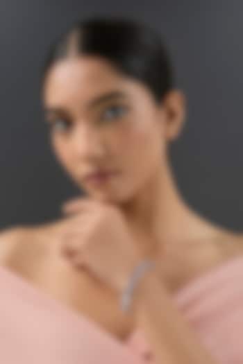 White Finish Diamond Kada by Zevar By Geeta at Pernia's Pop Up Shop