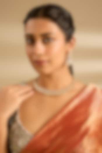 Gold Finish Jadau Necklace Set by Zevar By Geeta at Pernia's Pop Up Shop