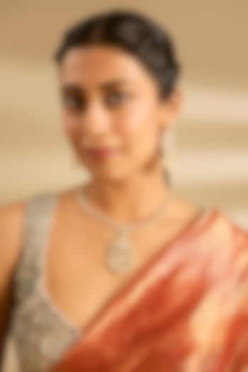 Gold Finish Jadau Necklace Set by Zevar By Geeta at Pernia's Pop Up Shop