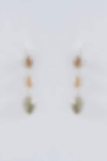 Silver Finish Lemon Topaz Dangler Earrings In Sterling Silver by Chandni By Zevar By Geeta at Pernia's Pop Up Shop
