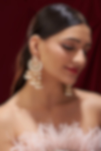 Gold Plated Kundan Polki Meenakari Jhumka Earrings by Zevar by Geeta at Pernia's Pop Up Shop