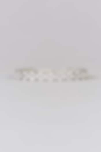 White Finish Diamond Bracelet by Zevar by Geeta at Pernia's Pop Up Shop