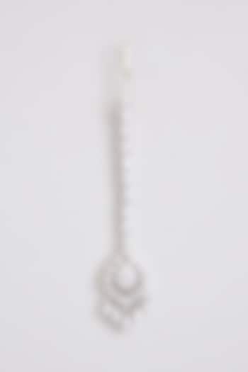 White Finish Diamond Maangtikka by Zevar By Geeta at Pernia's Pop Up Shop