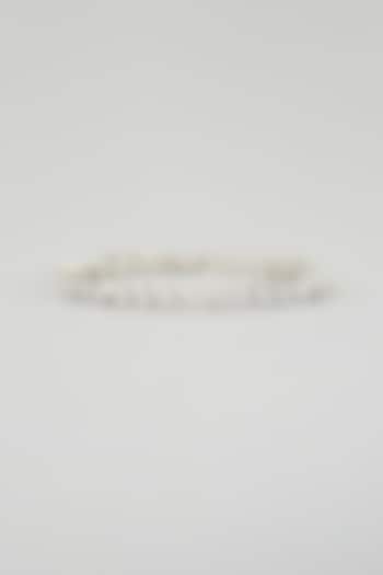 White Finish Diamond Bracelet by Zevar By Geeta at Pernia's Pop Up Shop