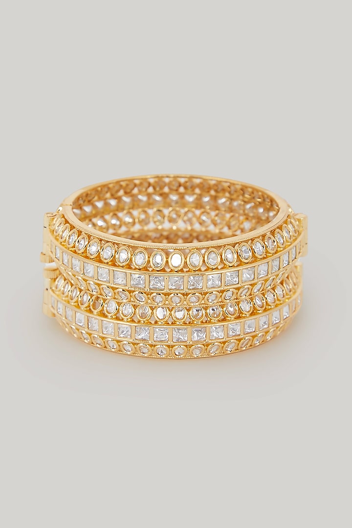 Gold Plated Bangles by Zevar By Geeta