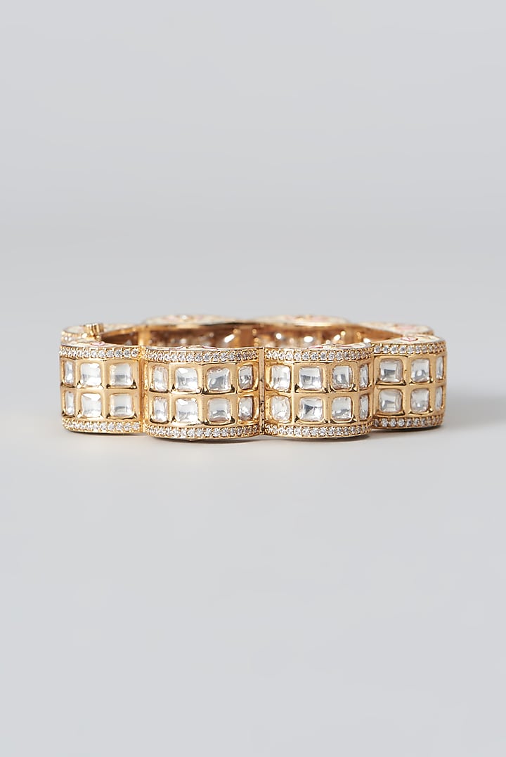 Gold Plated Kundan Polki Bracelet by Zevar by Geeta at Pernia's Pop Up Shop