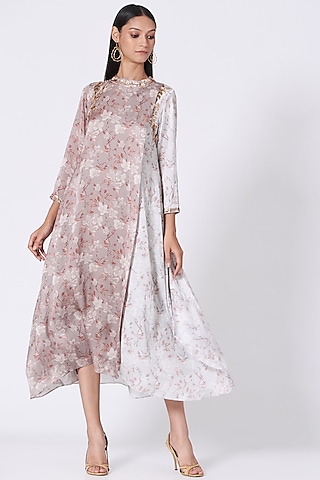 Mauve Printed Tunic Dress by zeel doshi thakkar