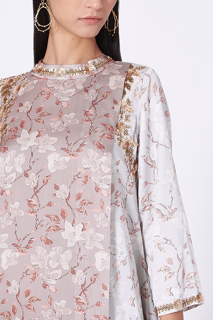 Mauve Printed Tunic Summer Dress by zeel doshi thakkar at Pernia's Pop Up Shop