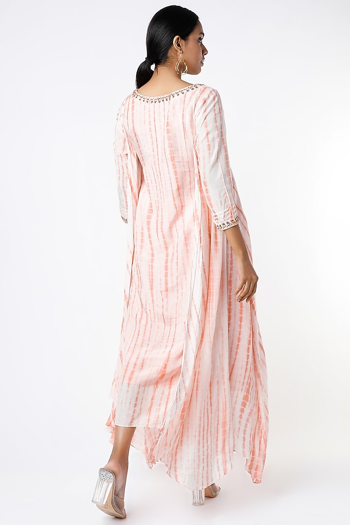 Red Silk Layered Tunic by zeel doshi thakkar at Pernia's Pop Up Shop