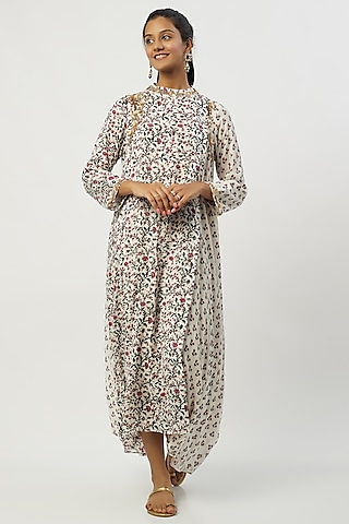 Multi-Coloured Printed Tunic by zeel doshi thakkar