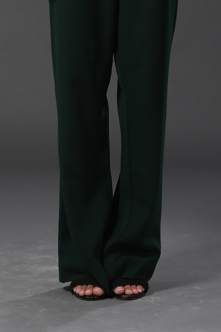 Forest Green Silk Shirt by Zeefaa at Pernia's Pop Up Shop