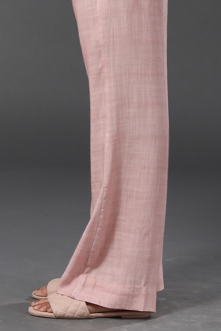 Blush Pink Melbourne Cotton Pants by Zeefaa at Pernia's Pop Up Shop