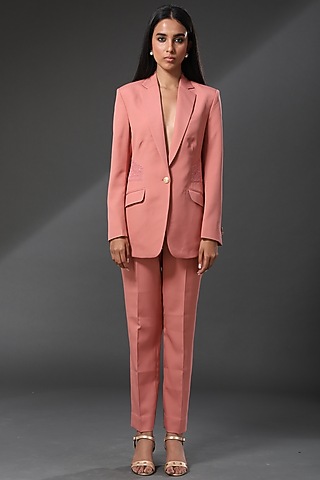Burnt Coral  French Moss Pant by Zeefaa