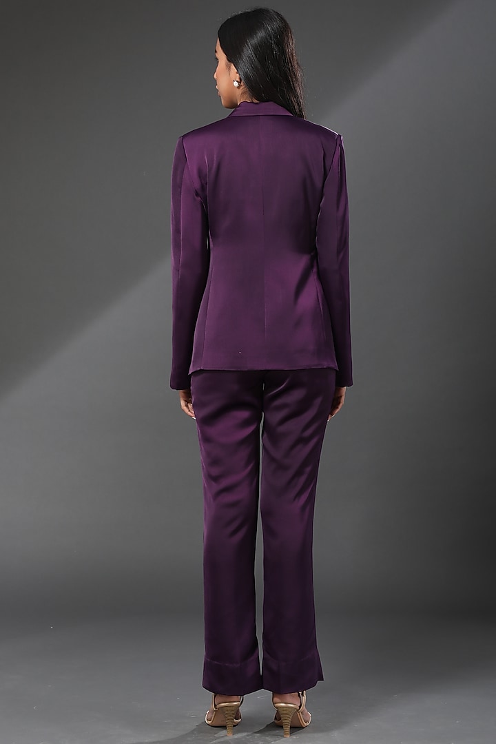 Wine Purple Silken Moss Pant by Zeefaa at Pernia's Pop Up Shop