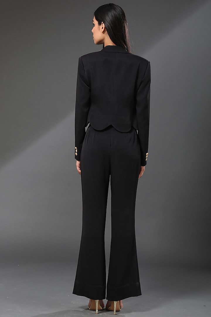 Black Hawaiian Crepe Pant by Zeefaa at Pernia's Pop Up Shop