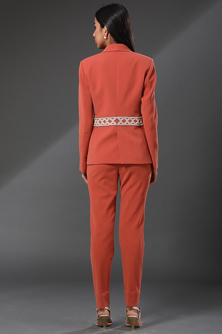 Dusty Orange Italian Moss Pant  by Zeefaa at Pernia's Pop Up Shop