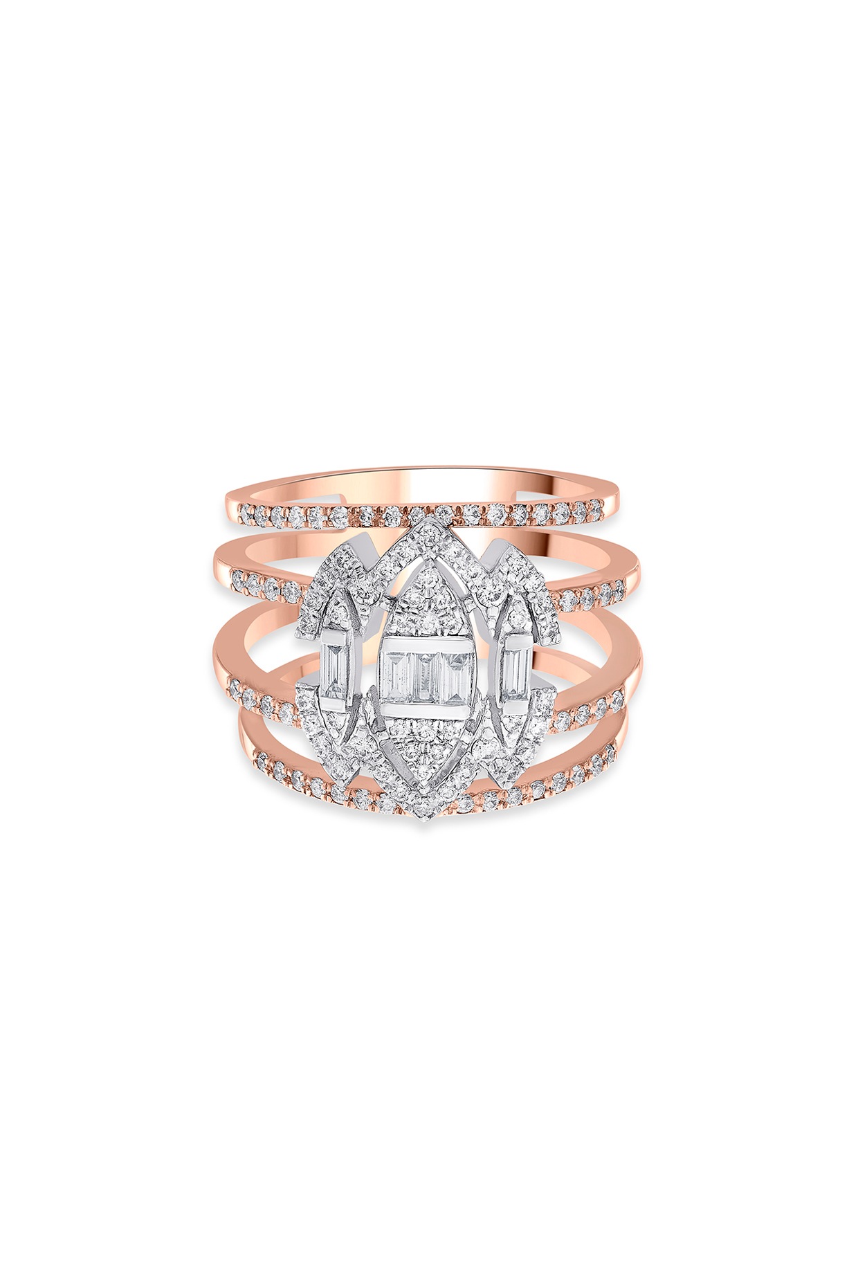 18Kt Rose Gold Finish retailer Diamond