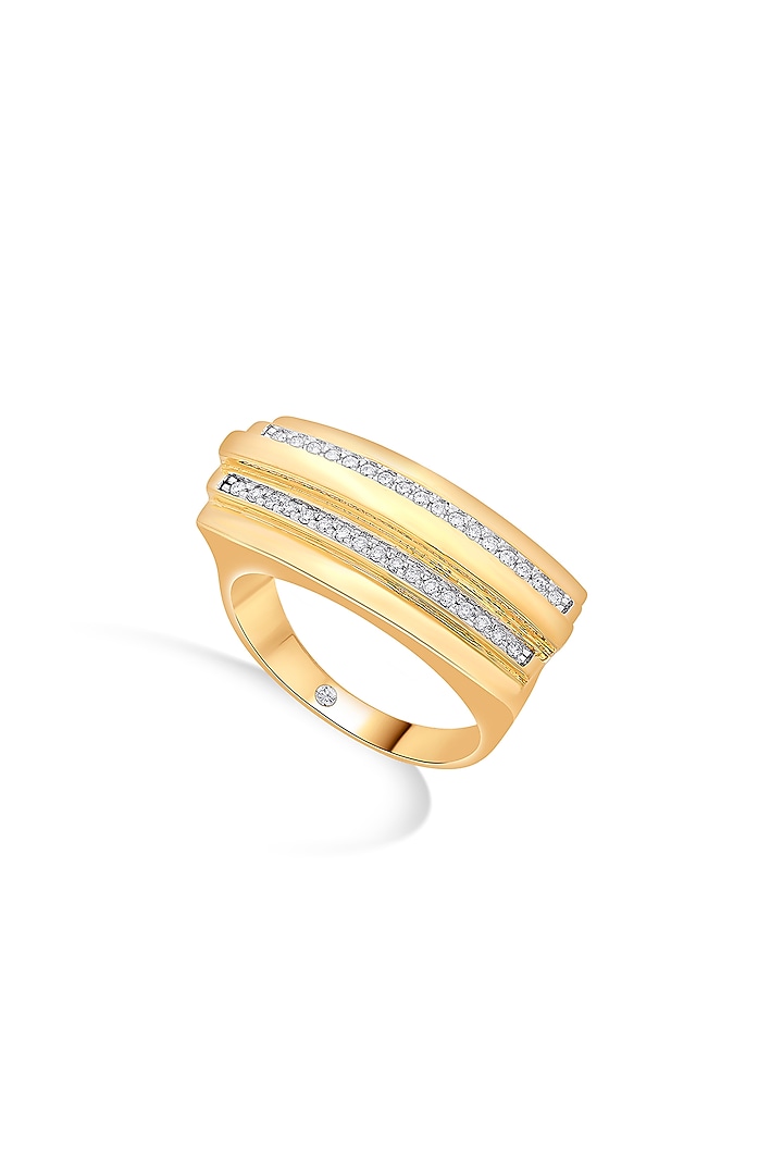 18kt Matte Rose Gold Finish Diamond Band Ring by ZEN DIAMOND at Pernia's Pop Up Shop