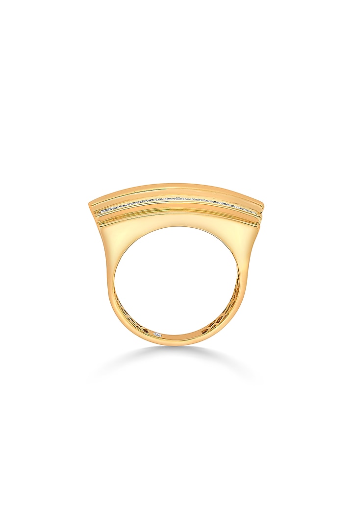 18kt Matte Rose Gold Finish Diamond Band Ring by ZEN DIAMOND at Pernia's Pop Up Shop