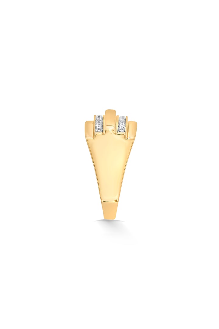 18kt Matte Rose Gold Finish Diamond Band Ring by ZEN DIAMOND at Pernia's Pop Up Shop