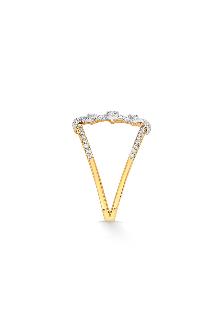 18kt Rose Gold Finish Round Diamond Double-Band Ring by ZEN DIAMOND at Pernia's Pop Up Shop