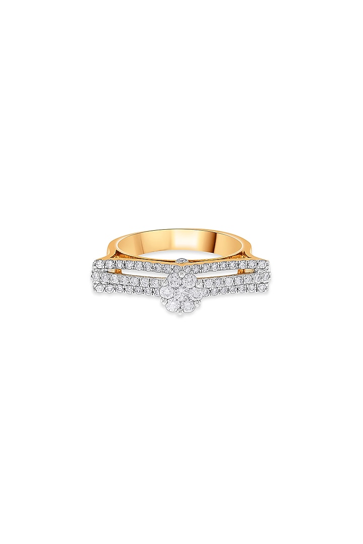 18kt Rose Gold Finish Diamond Halo Ring by ZEN DIAMOND at Pernia's Pop Up Shop