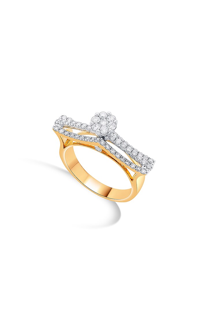 18kt Rose Gold Finish Diamond Halo Ring by ZEN DIAMOND at Pernia's Pop Up Shop