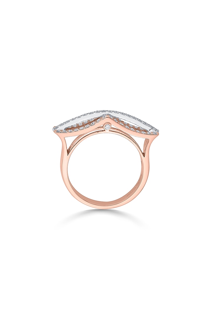 18kt Rose Gold Finish Diamond Triple-Band Ring by ZEN DIAMOND at Pernia's Pop Up Shop