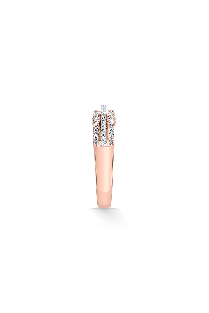 18kt Rose Gold Finish Diamond Triple-Band Ring by ZEN DIAMOND at Pernia's Pop Up Shop
