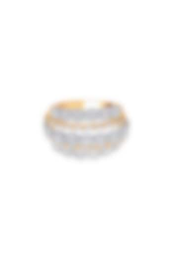 18kt Rose & White Gold Finish Diamond Five-Band Ring by ZEN DIAMOND at Pernia's Pop Up Shop