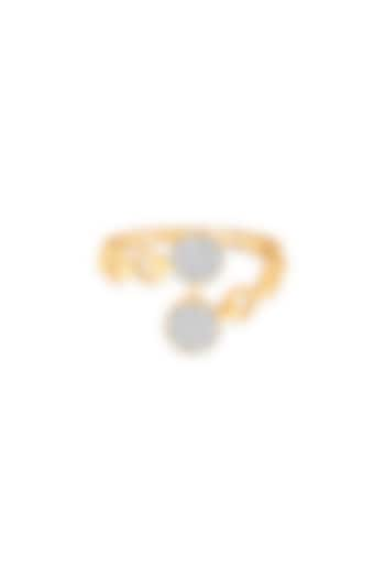 18kt Matte Pink Gold Finish Floral Diamond Ring by ZEN DIAMOND at Pernia's Pop Up Shop