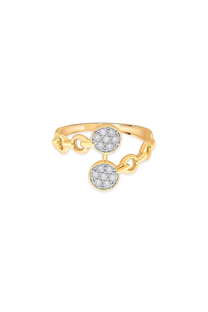 18kt Matte Pink Gold Finish Floral Diamond Ring by ZEN DIAMOND at Pernia's Pop Up Shop