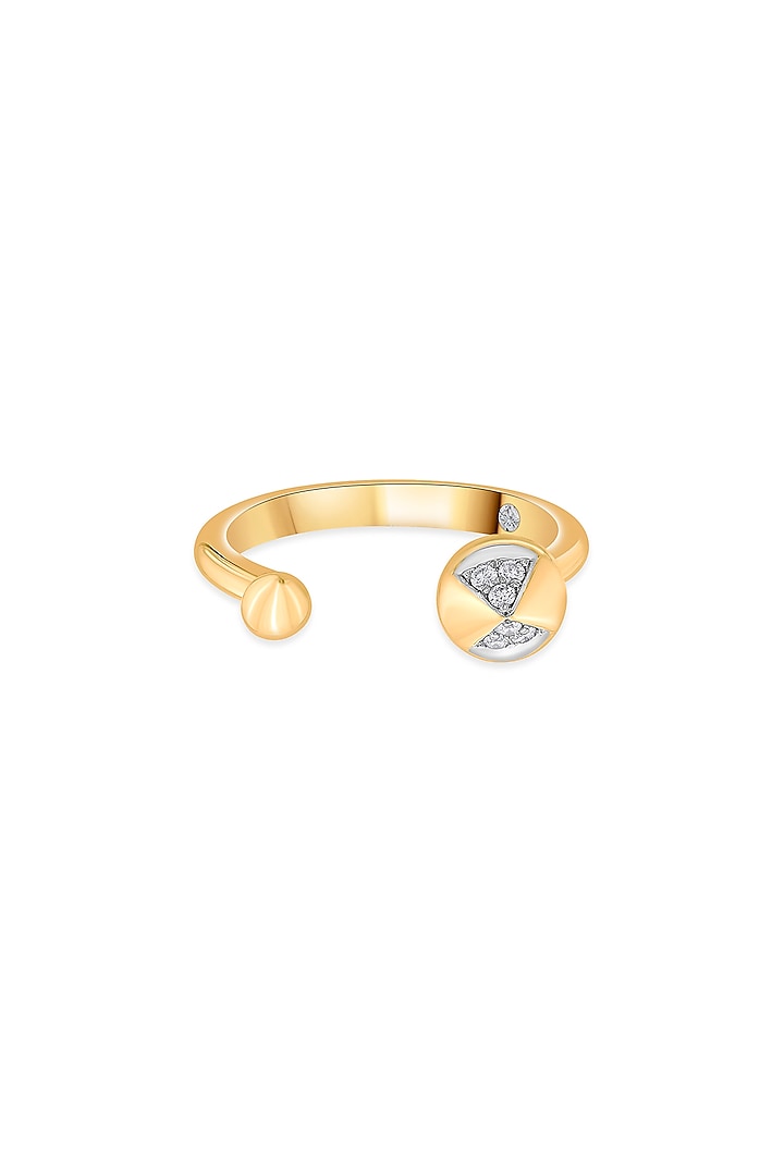 18kt Matte Pink Gold Finish Diamond Hourglass Motif Ring by ZEN DIAMOND at Pernia's Pop Up Shop