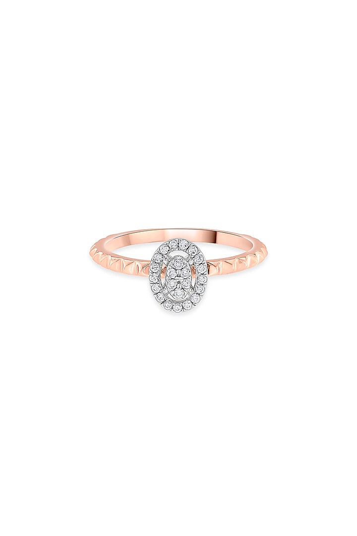 18kt Matte Rose Gold Finish Diamond Ring by ZEN DIAMOND at Pernia's Pop Up Shop