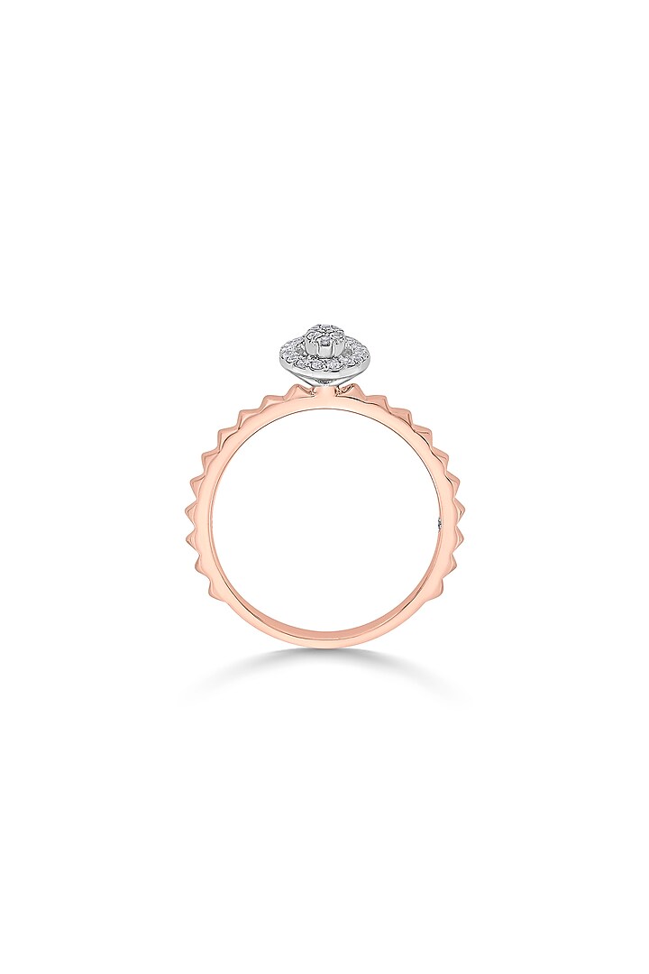 18kt Matte Rose Gold Finish Diamond Ring by ZEN DIAMOND at Pernia's Pop Up Shop