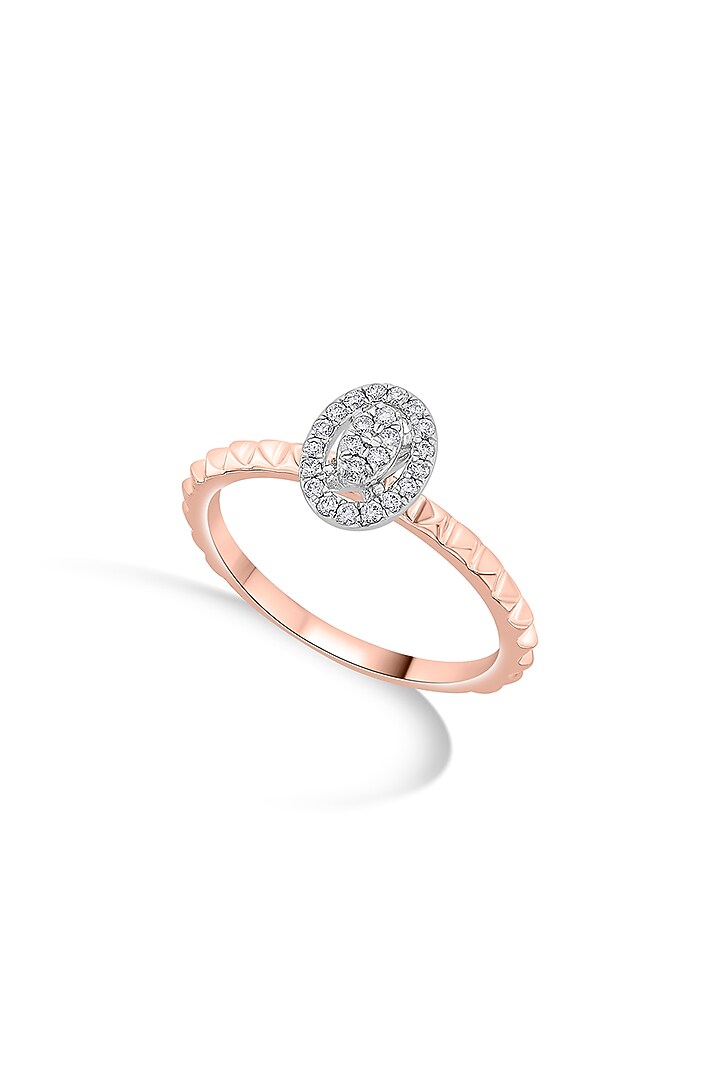 18kt Matte Rose Gold Finish Diamond Ring by ZEN DIAMOND at Pernia's Pop Up Shop
