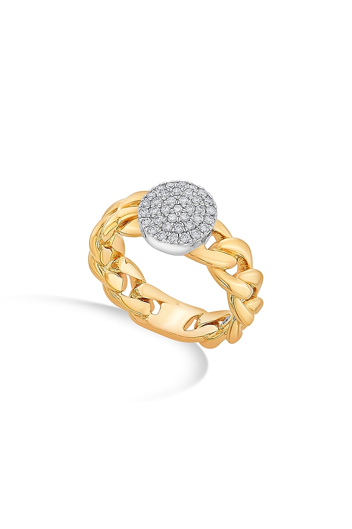 18kt Gold Finish Oval Diamond Ring by ZEN DIAMOND at Pernia's Pop Up Shop