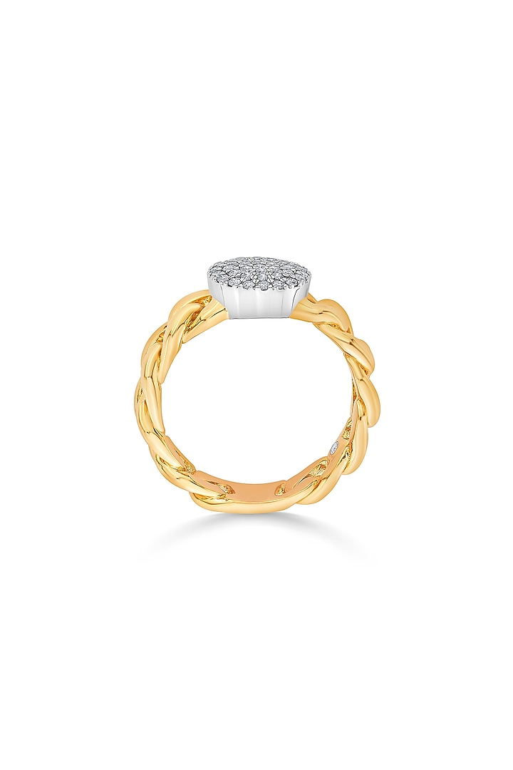 18kt Gold Finish Oval Diamond Ring by ZEN DIAMOND at Pernia's Pop Up Shop