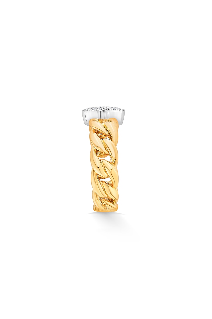 18kt Gold Finish Oval Diamond Ring by ZEN DIAMOND at Pernia's Pop Up Shop
