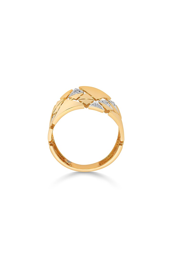 18kt Matte Rose Gold Finish Diamond Double-Helix Ring by ZEN DIAMOND at Pernia's Pop Up Shop