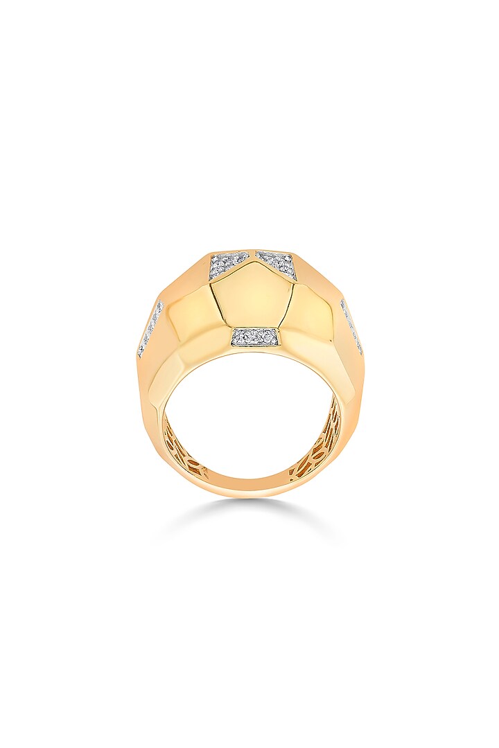 18kt Matte Rose Gold Finish Diamond Bow-Tie Motif Ring by ZEN DIAMOND at Pernia's Pop Up Shop