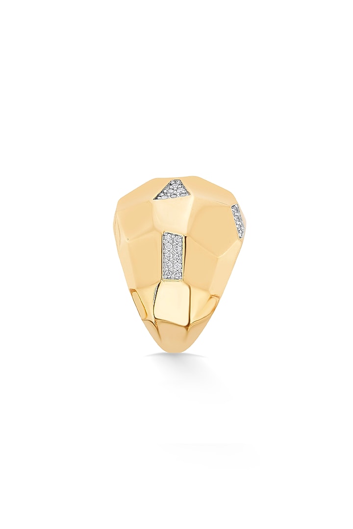 18kt Matte Rose Gold Finish Diamond Bow-Tie Motif Ring by ZEN DIAMOND at Pernia's Pop Up Shop