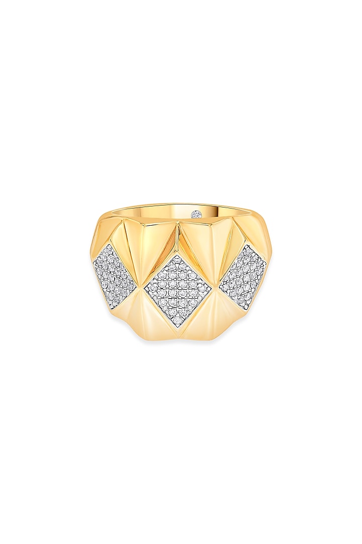 18kt Matte Rose Gold Finish Diamond Ring by ZEN DIAMOND at Pernia's Pop Up Shop