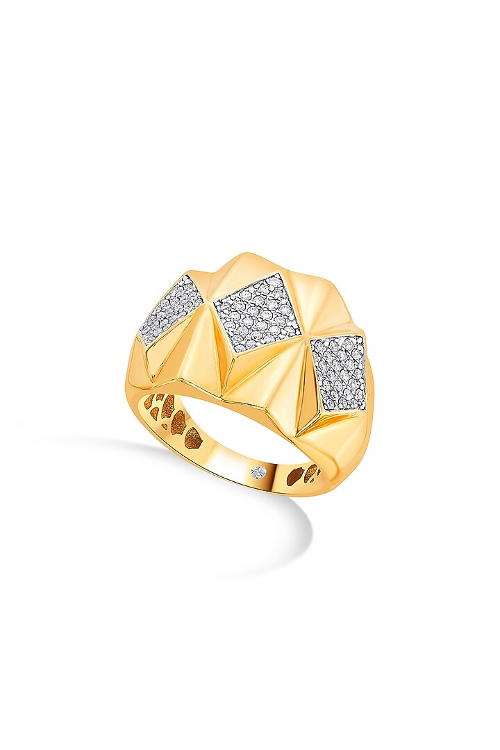 18kt Matte Rose Gold Finish Diamond Ring by ZEN DIAMOND at Pernia's Pop Up Shop