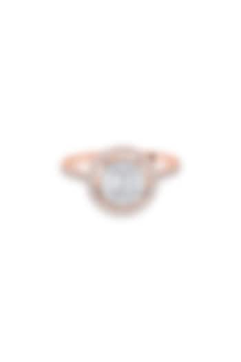 18kt Rose Gold Finish Baguette & Octagonal-Cut Diamond Halo Ring by ZEN DIAMOND at Pernia's Pop Up Shop